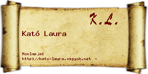 Kató Laura névjegykártya
